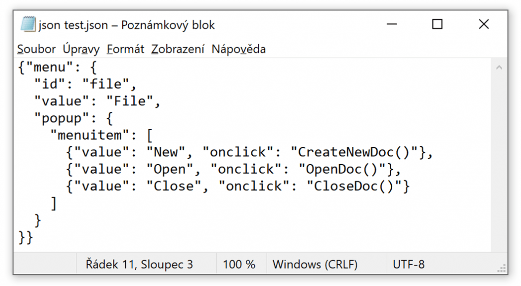 automatická detekce tabulek zdrojová data JSON