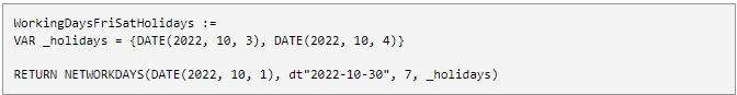 networkworkingdaysHolidays_DAX_power bi_service_july update feature